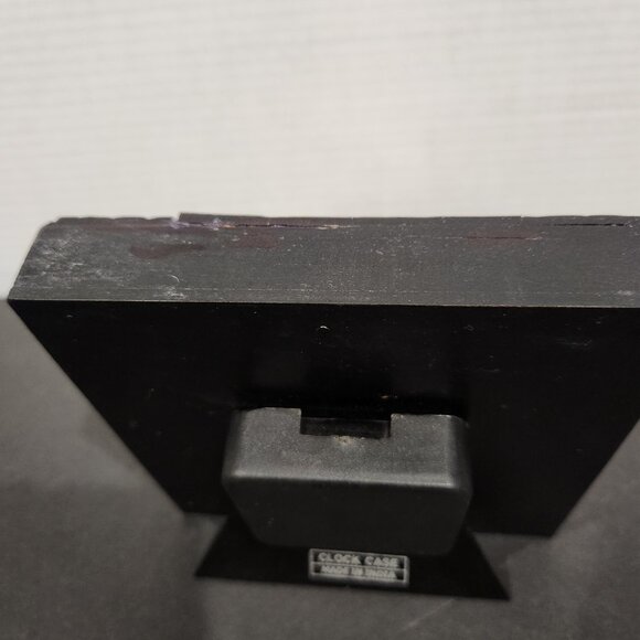 Safari Wood Clock Giraffe Print Shelf Size African Animal Theme Made in India - Picture 5 of 10